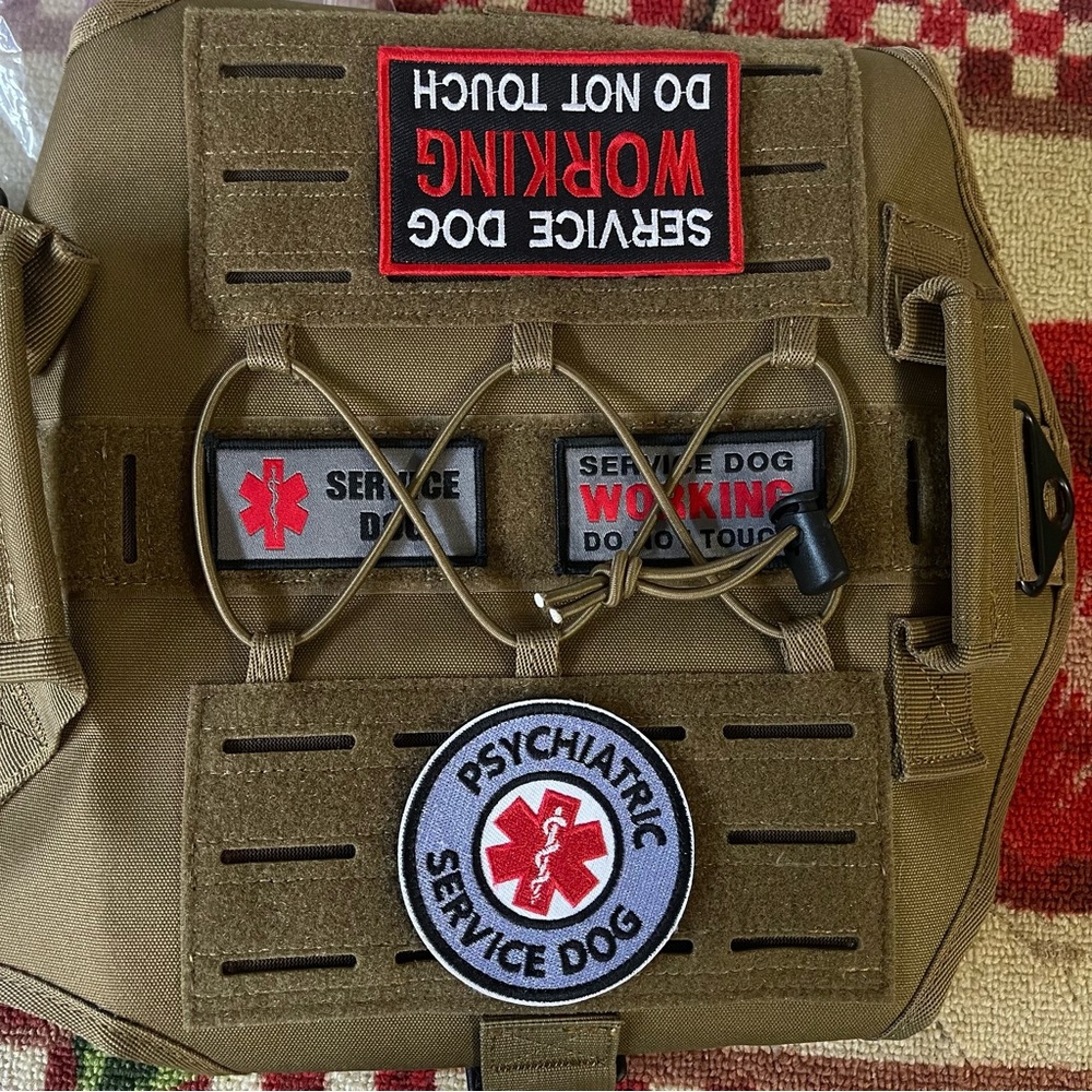 NWT Service Emotional Support Dog Vest, Harness Sturdy Handle, Reflective